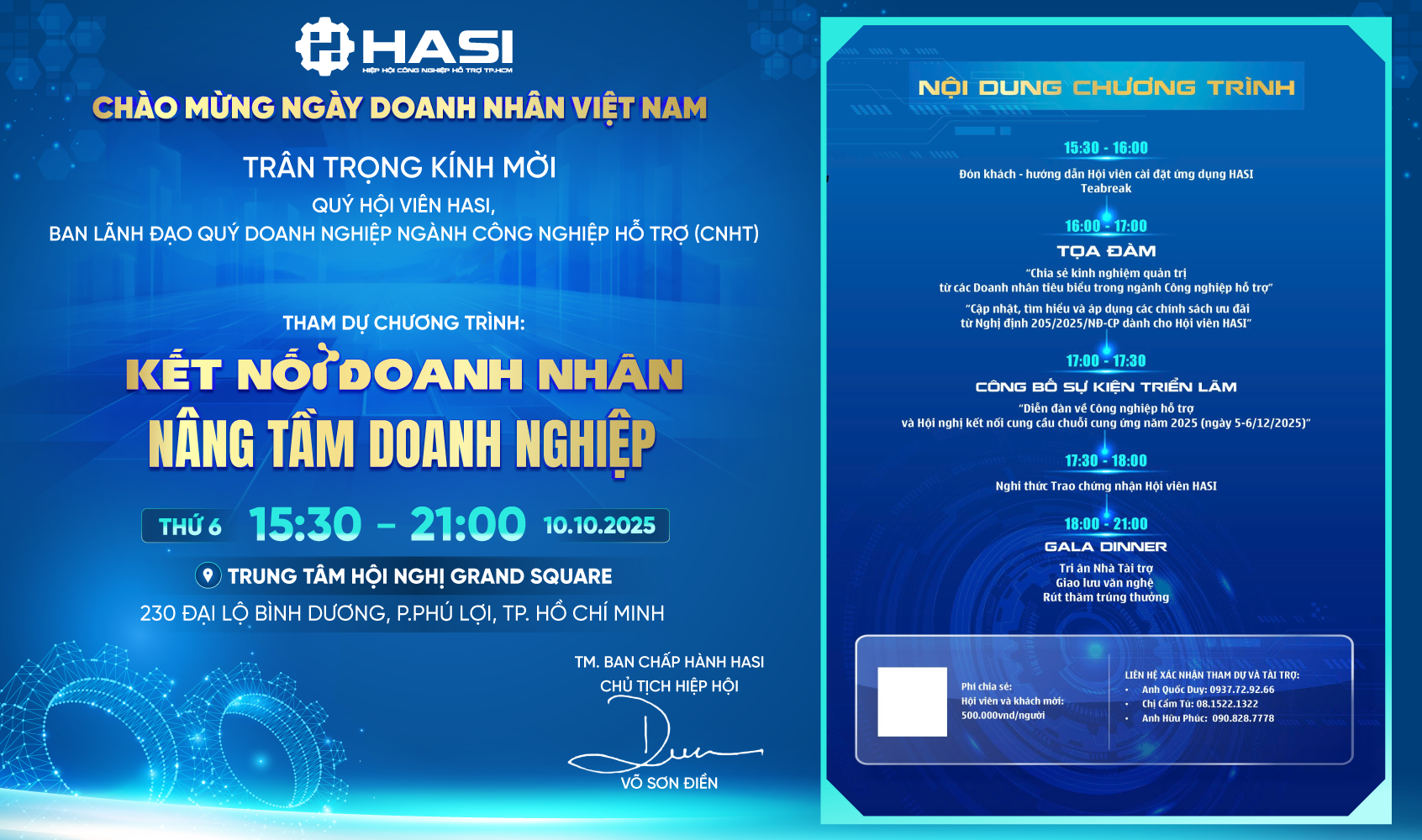 Thư mời tham dự Chương trình “Kết nối doanh nhân - Nâng tầm doanh nghiệp” sắp sửa diễn ra vào ngày 10/10/2025